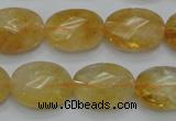 CCR25 15.5 inches 14*19mm faceted oval natural citrine gemstone beads