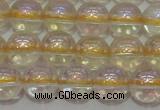 CCR301 15.5 inches 6mm round AB-color natural citrine beads