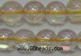 CCR302 15.5 inches 8mm round AB-color natural citrine beads