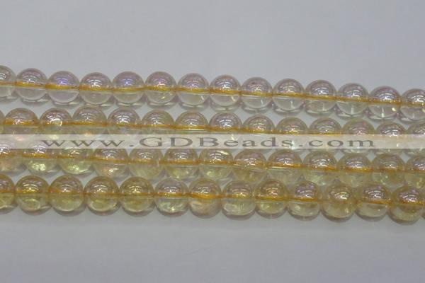 CCR303 15.5 inches 10mm round AB-color natural citrine beads