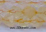 CCR314 15.5 inches 12mm faceted nuggets citrine gemstone beads