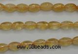 CCR32 15.5 inches 6*8mm faceted rice natural citrine gemstone beads