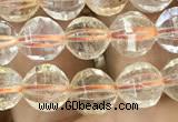 CCR321 15.5 inches 6mm faceted round natural citrine beads