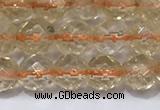 CCR325 15.5 inches 6mm faceted round citrine gemstone beads