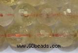 CCR342 15.5 inches 10mmm faceted round citrine beads wholesale