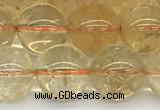 CCR348 15.5 inches 12mm round natural citrine beads wholesale