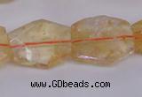 CCR352 15*20mm - 20*25mm faceted freeform natural citrine beads