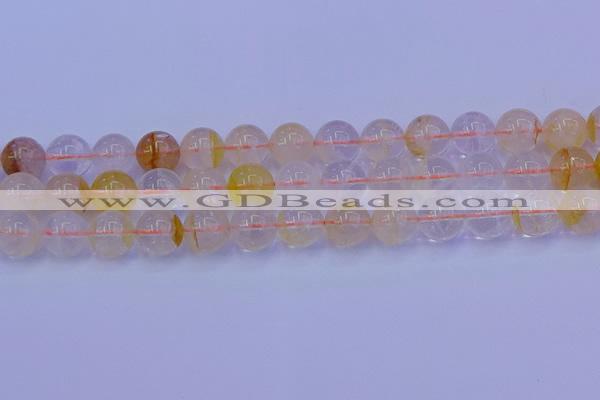 CCR365 15.5 inches 14mm round citrine beads wholesale