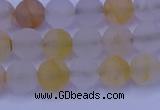 CCR371 15.5 inches 6mm round matte citrine beads wholesale