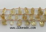 CCR380 15.5 inches 10*13mm - 15*25mm nuggets citrine beads