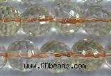 CCR392 15 inches 8mm faceted round citrine beads wholesale