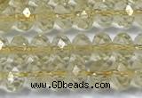 CCR395 15 inches 3*4mm faceted rondelle citrine beads