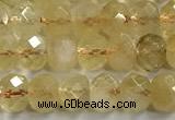 CCR397 15 inches 4*6mm faceted rondelle citrine beads