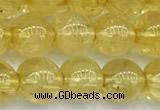 CCR400 15 inches 8mm round citrine beads, 2mm hole