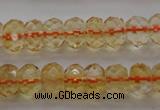 CCR51 15.5 inches 4*6mm faceted rondelle natural citrine beads