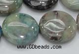 CCS06 15.5 inches 25mm flat round natural chrysocolla gemstone beads