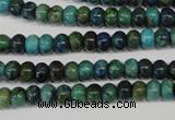 CCS150 15.5 inches 4*6mm rondelle dyed chrysocolla gemstone beads