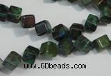 CCS155 15.5 inches 6*6mm cube dyed chrysocolla gemstone beads