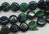 CCS160 15.5 inches 10mm flat round dyed chrysocolla gemstone beads