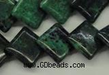 CCS178 15.5 inches 16*16mm diamond dyed chrysocolla gemstone beads