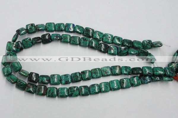 CCS222 15.5 inches 12*12mm square natural Chinese chrysocolla beads