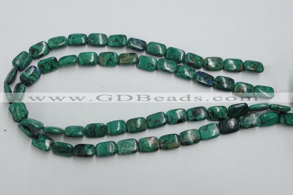 CCS230 15.5 inches 10*14mm rectangle natural Chinese chrysocolla beads