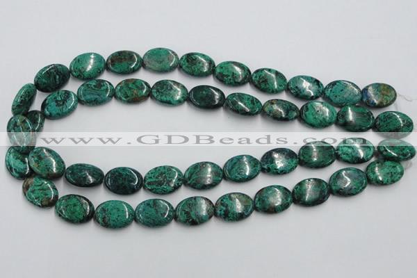 CCS235 15.5 inches 13*18mm oval natural Chinese chrysocolla beads