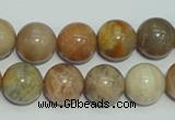 CCS306 15.5 inches 14mm round natural sunstone beads wholesale