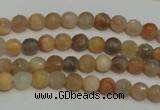 CCS310 15.5 inches 6mm faceted round natural sunstone beads