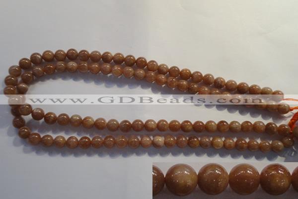 CCS362 15.5 inches 8mm round A grade natural golden sunstone beads