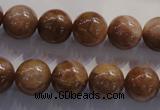 CCS364 15.5 inches 12mm round A grade natural golden sunstone beads