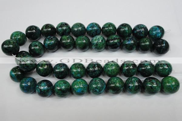 CCS408 15.5 inches 20mm round dyed chrysocolla gemstone beads