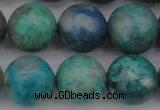 CCS515 15.5 inches 14mm round natural chrysocolla gemstone beads