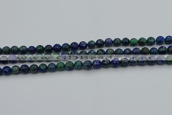 CCS532 15.5 inches 8mm faceted round dyed chrysocolla beads