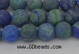 CCS542 15.5 inches 8mm round matte dyed chrysocolla beads