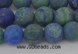 CCS543 15.5 inches 10mm round matte dyed chrysocolla beads