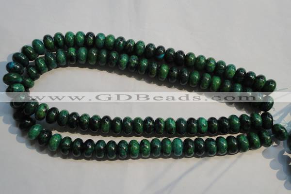 CCS617 15.5 inches 8*12mm rondelle dyed chrysocolla gemstone beads