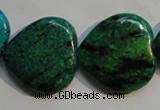 CCS655 15.5 inches 25*25mm heart dyed chrysocolla gemstone beads