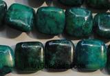 CCS659 15.5 inches 15*15mm square dyed chrysocolla gemstone beads