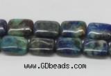 CCS67 16 inches 10*14mm rectangle dyed chrysocolla gemstone beads