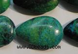 CCS695 15.5 inches 20*30mm flat teardrop dyed chrysocolla beads