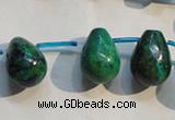 CCS714 Top-drilled 13*18mm teardrop dyed chrysocolla gemstone beads