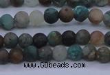 CCS760 15.5 inches 4mm round matte natural chrysocolla beads