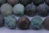 CCS764 15.5 inches 12mm round matte natural chrysocolla beads