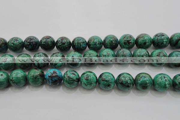 CCS805 15.5 inches 14mm round natural Chinese chrysocolla beads