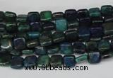 CCS83 15.5 inches 6*6mm square dyed chrysocolla gemstone beads