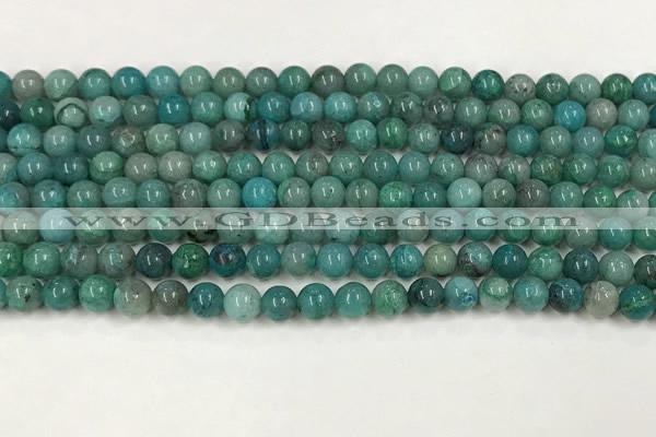 CCS873 15.5 inches 5mm round natural chrysocolla gemstone beads