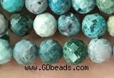 CCS882 15.5 inches 5.5mm faceted round natural chrysocolla beads