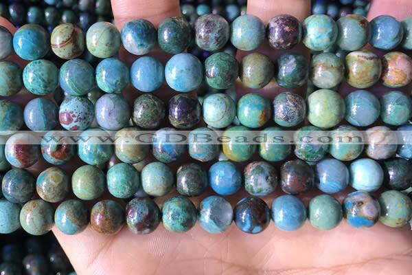 CCS894 15 inches 8mm round natural chrysocolla gemstone beads