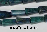 CCS90 15.5 inches 8*16mm trapezoid dyed chrysocolla gemstone beads